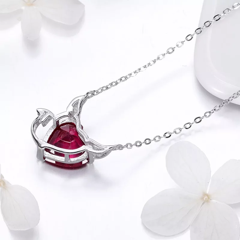 (imagen para) Collar diablo rojo de plata estilo Pandora - SCN286 - Ver 4
