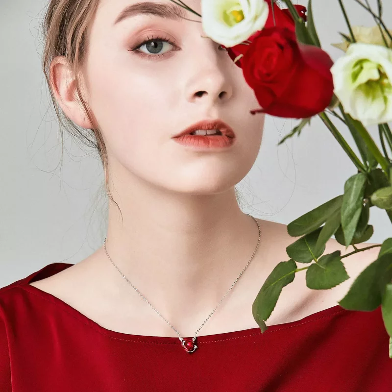 (imagen para) Collar diablo rojo de plata estilo Pandora - SCN286 - Ver 8