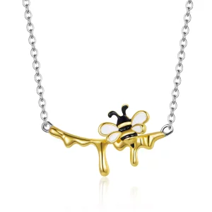 (imagen para) Collar estilo Pandora con abeja y miel - SCN460