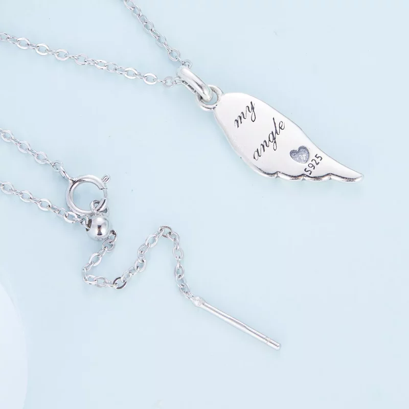 (imagen para) Collar estilo Pandora con ala - BSN268 - Ver 4