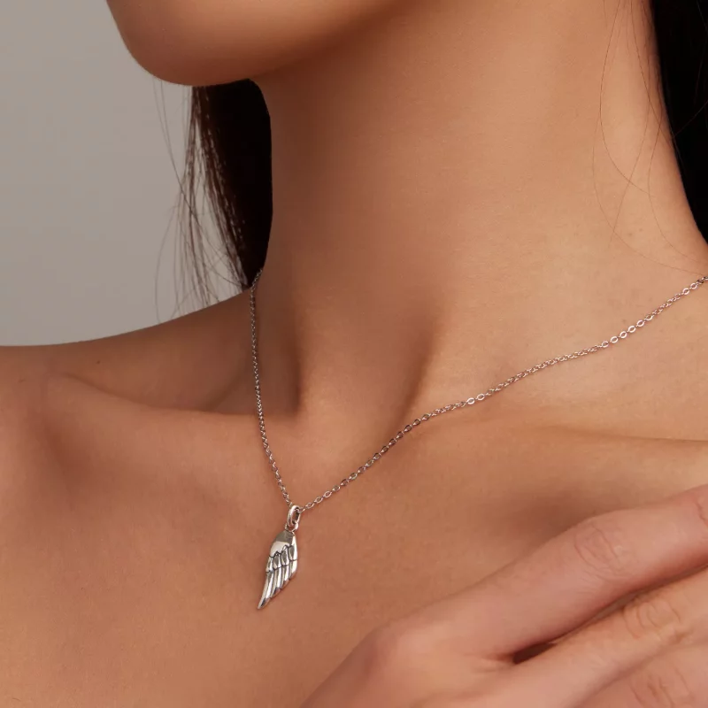 (imagen para) Collar estilo Pandora con ala - BSN268 - Ver 7