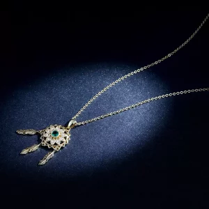 (imagen para) Collar estilo Pandora con atrapasueños - SCN263-B