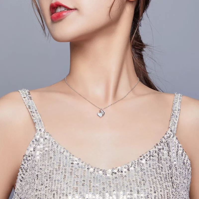 (imagen para) Collar estilo Pandora con colgante de delfín elfo - SCN412 - Ver 8
