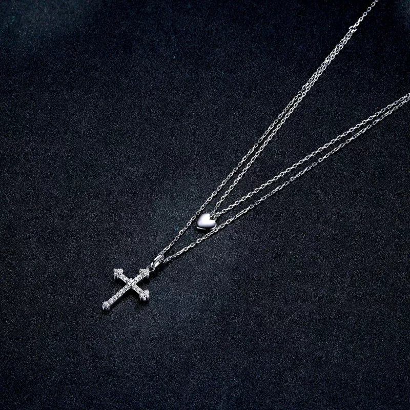 (imagen para) Collar estilo Pandora con cruz de amor - BSN197 - Ver 6