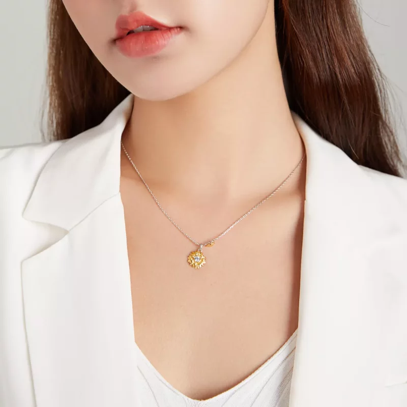 (imagen para) Collar estilo Pandora con flor de girasol - BSN212 - Ver 8