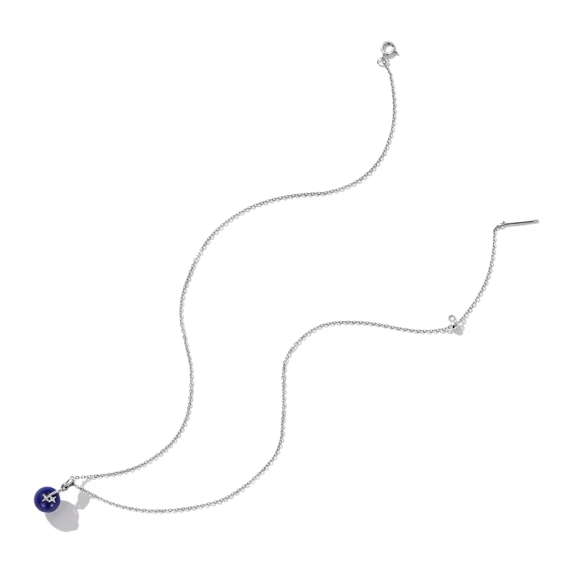 (imagen para) Collar estilo Pandora con meteorito de lapislázuli - SCN480 - Ver 5