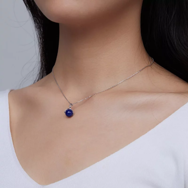 (imagen para) Collar estilo Pandora con meteorito de lapislázuli - SCN480 - Ver 8