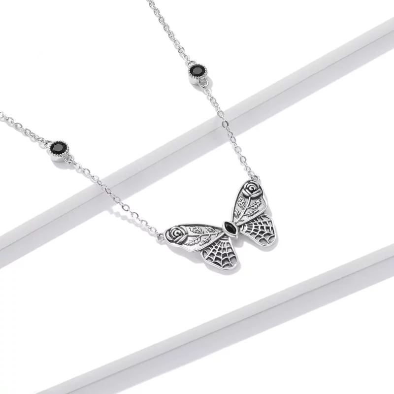 (imagen para) Collar estilo Pandora de mariposa retro - BSN235 - Ver 2