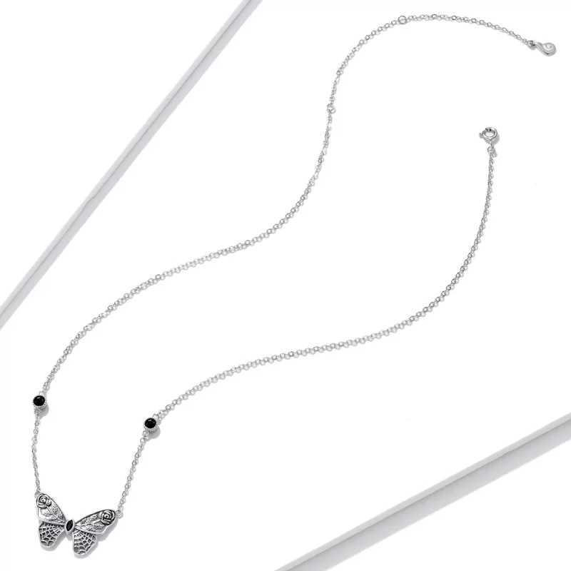 (imagen para) Collar estilo Pandora de mariposa retro - BSN235 - Ver 4