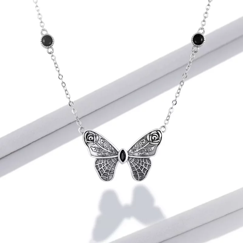 (imagen para) Collar estilo Pandora de mariposa retro - BSN235 - Ver 6