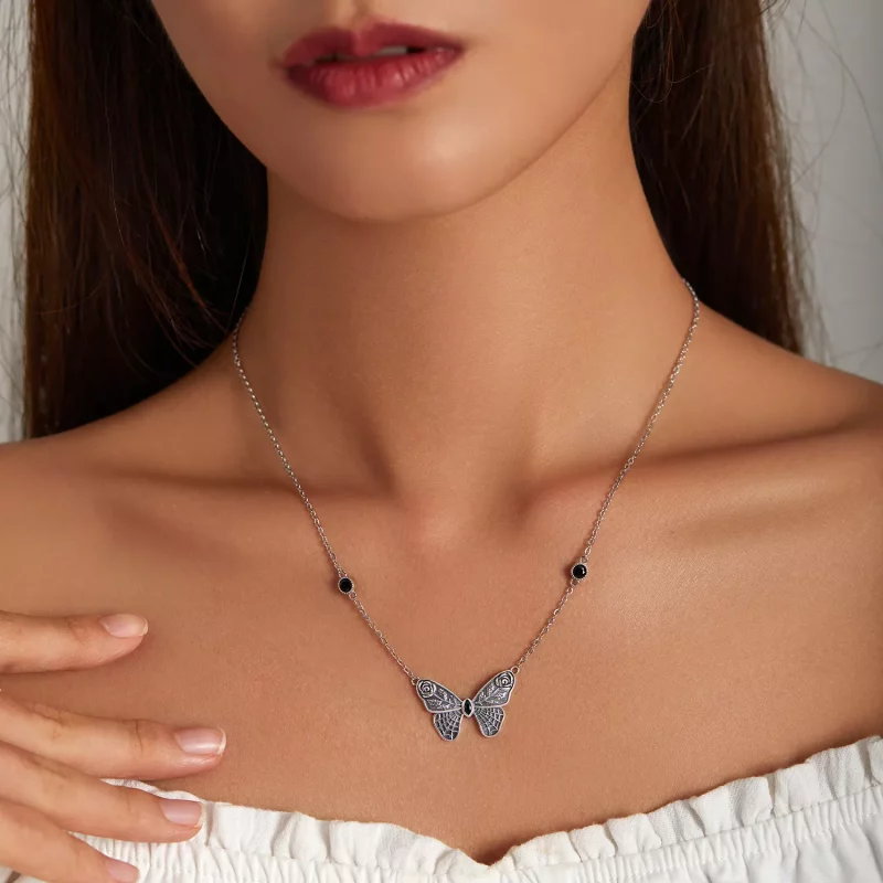 (imagen para) Collar estilo Pandora de mariposa retro - BSN235 - Ver 7