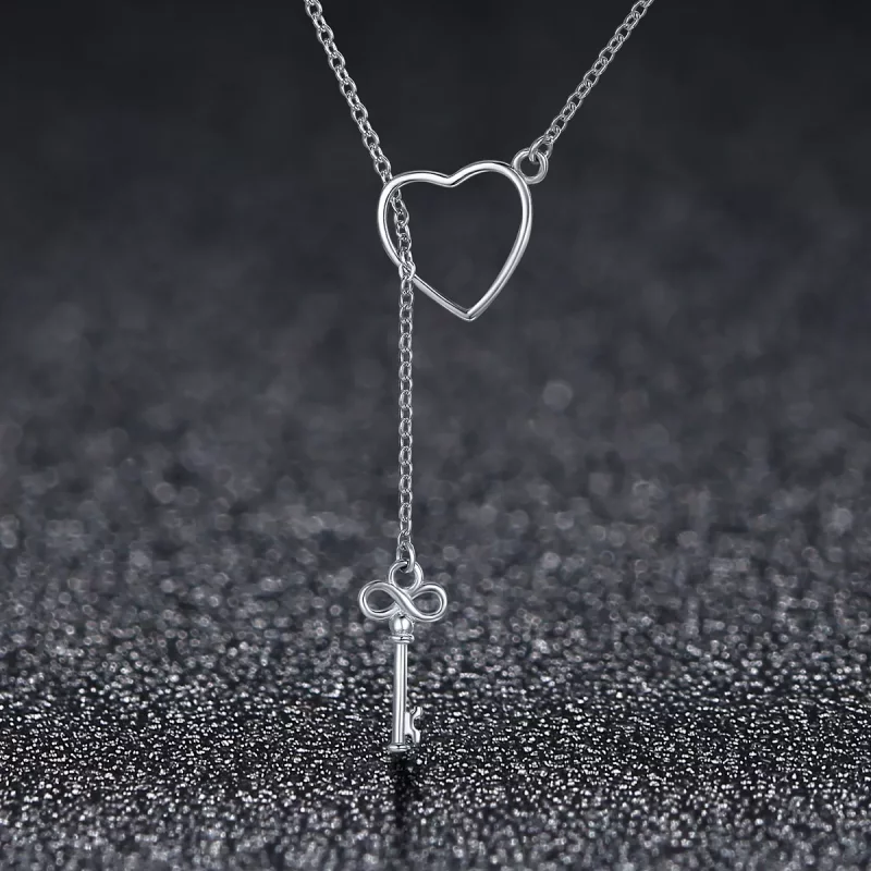 (imagen para) Collar estilo Pandora de Plata Abre tu Corazón - SCN107 - Ver 3