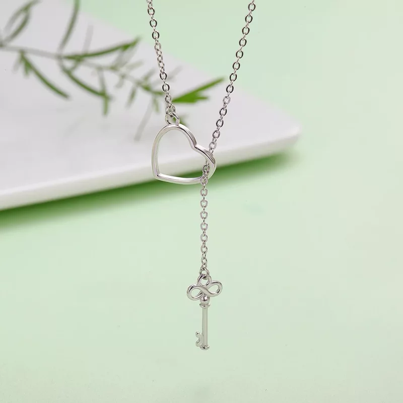 (imagen para) Collar estilo Pandora de Plata Abre tu Corazón - SCN107 - Ver 4