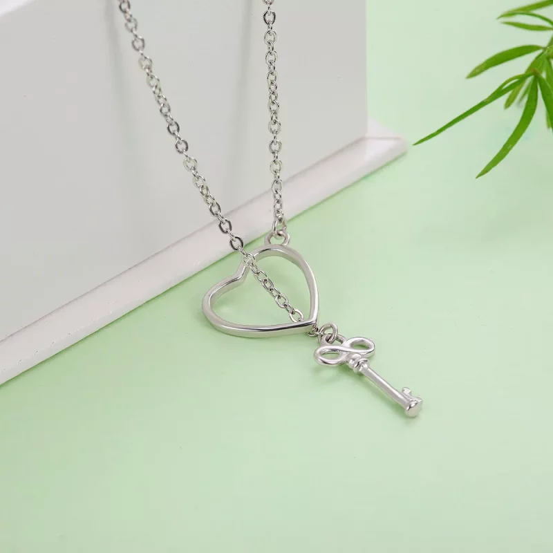 (imagen para) Collar estilo Pandora de Plata Abre tu Corazón - SCN107 - Ver 5