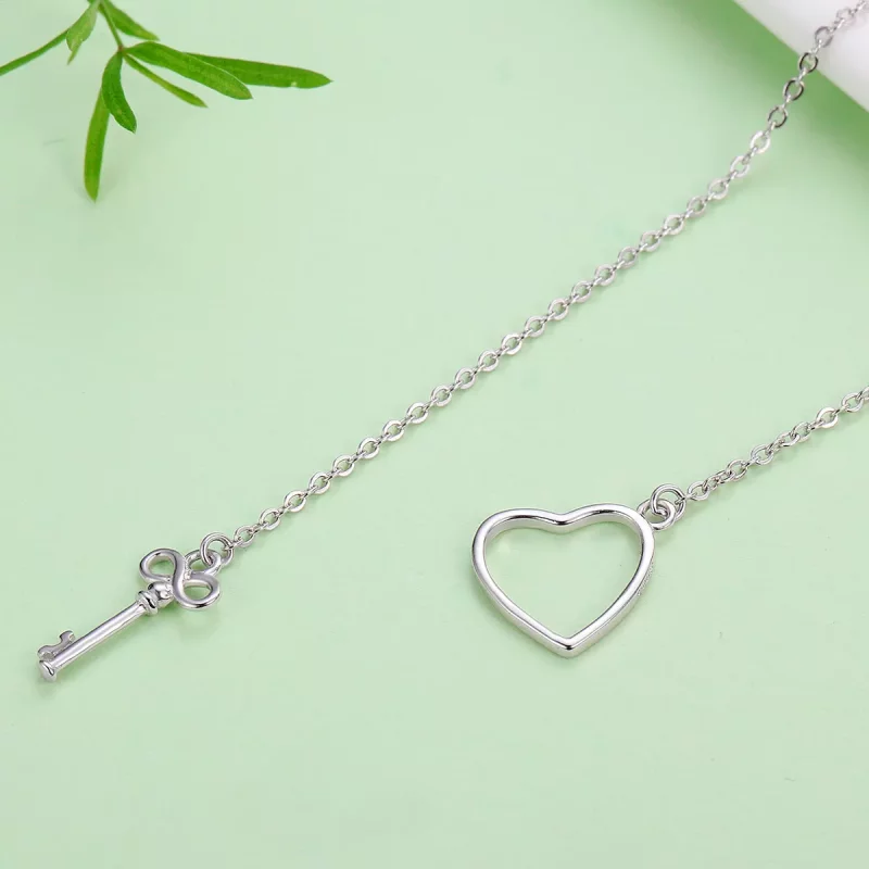 (imagen para) Collar estilo Pandora de Plata Abre tu Corazón - SCN107 - Ver 6