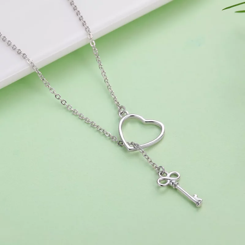 (imagen para) Collar estilo Pandora de Plata Abre tu Corazón - SCN107 - Ver 7
