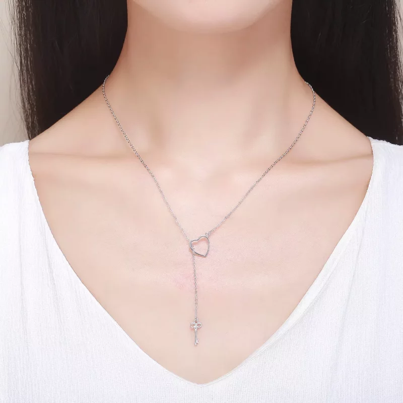 (imagen para) Collar estilo Pandora de Plata Abre tu Corazón - SCN107 - Ver 8