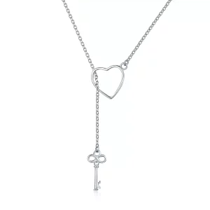 Collar estilo Pandora de Plata Abre tu Corazón - SCN107 (imagen para) Collar estilo Pandora de Plata Abre tu Corazón - SCN107