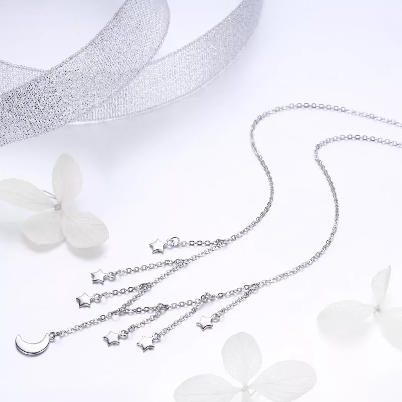 (imagen para) Collar estilo Pandora de plata con cielo estrellado - SCN301 - Ver 5