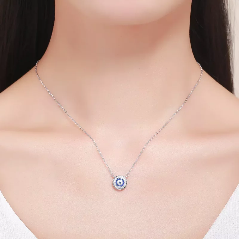 (imagen para) Collar estilo Pandora de Plata con Ojo del Diablo - SCN165 - Ver 3