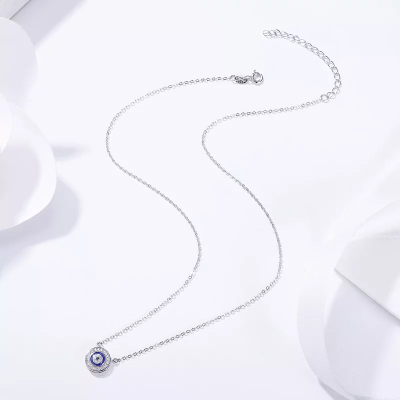 (imagen para) Collar estilo Pandora de Plata con Ojo del Diablo - SCN165 - Ver 5