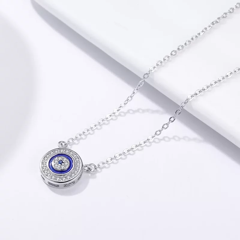 (imagen para) Collar estilo Pandora de Plata con Ojo del Diablo - SCN165 - Ver 6