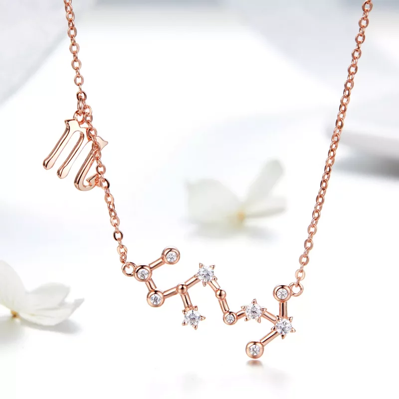 (imagen para) Collar estilo Pandora del signo de Escorpio - BSN025 - Ver 2
