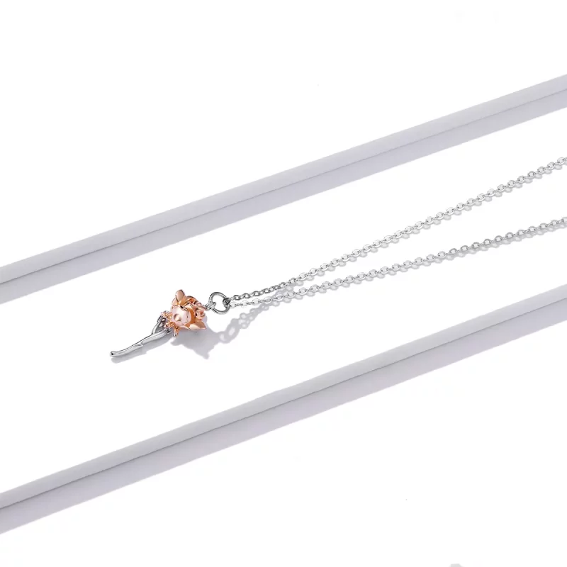 (imagen para) Collar estilo Pandora Graceful Rose - BSN190 - Ver 2