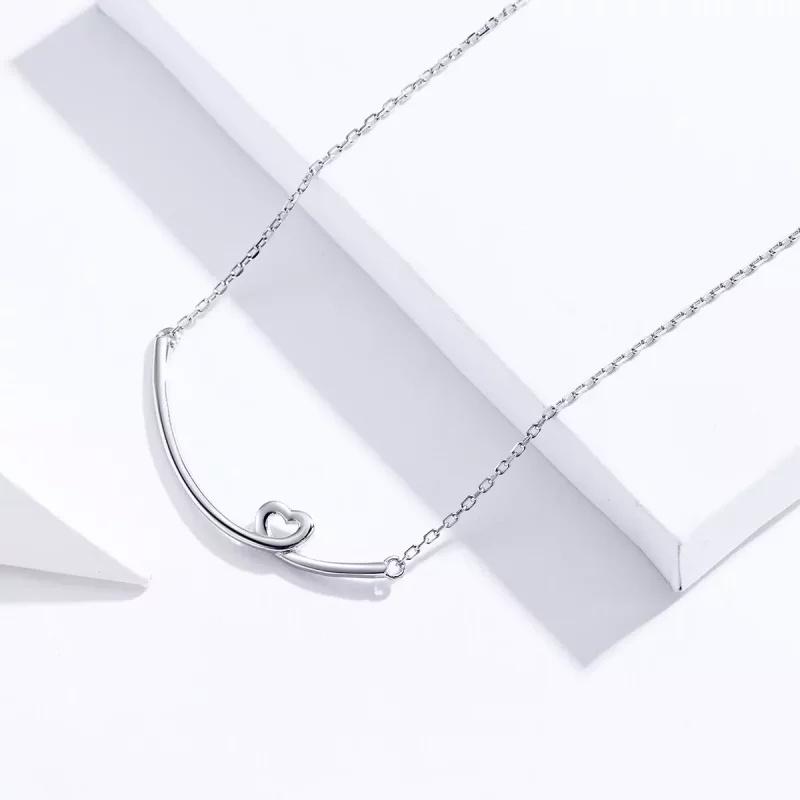 (imagen para) Collar estilo Pandora plateado con colgante de sonrisa feliz - SCN381 - Ver 3
