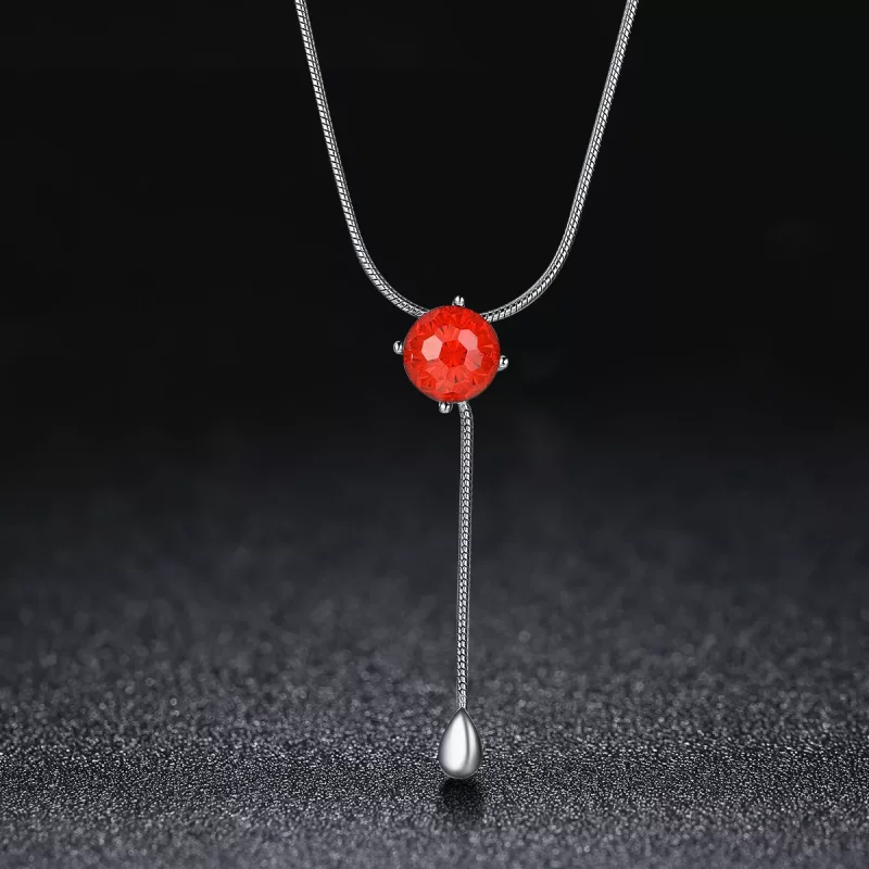 (imagen para) Collar estilo Pandora Plateado Lágrimas de Amor - SCN182 - Ver 3