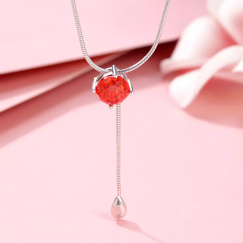 (imagen para) Collar estilo Pandora Plateado Lágrimas de Amor - SCN182 - Ver 4