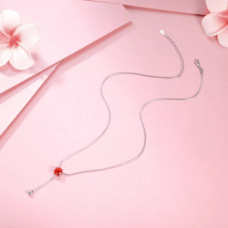 (imagen para) Collar estilo Pandora Plateado Lágrimas de Amor - SCN182 - Ver 5