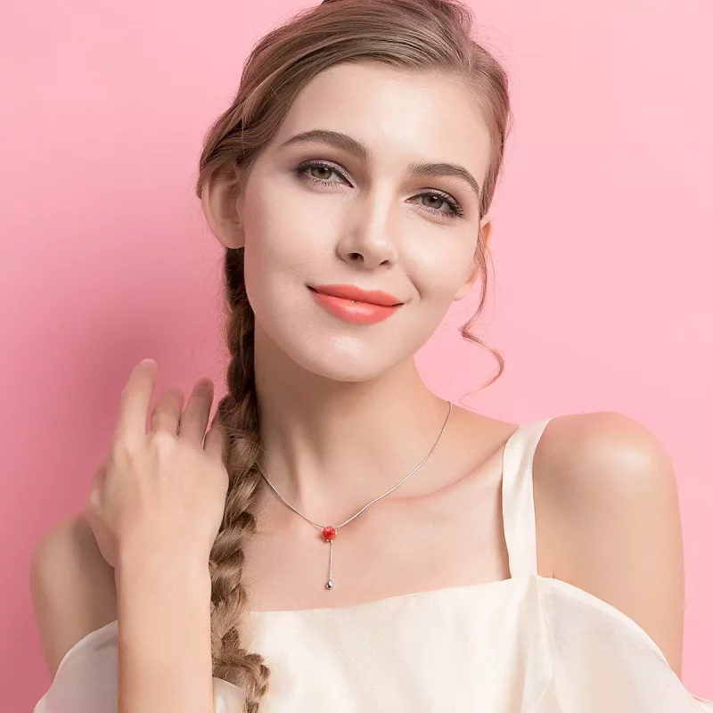 (imagen para) Collar estilo Pandora Plateado Lágrimas de Amor - SCN182 - Ver 7