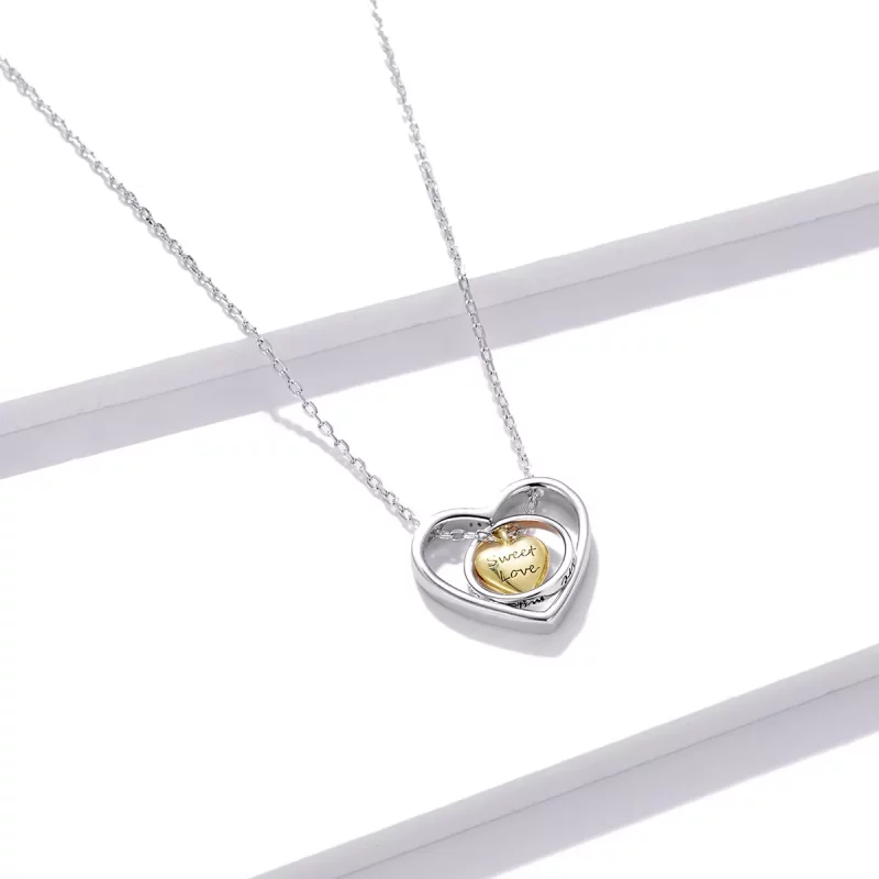 (imagen para) Collar estilo Pandora rodeado de corazones - BSN207 - Ver 3