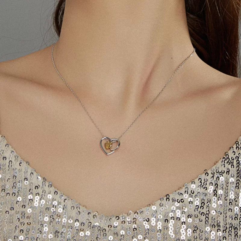 (imagen para) Collar estilo Pandora rodeado de corazones - BSN207 - Ver 9