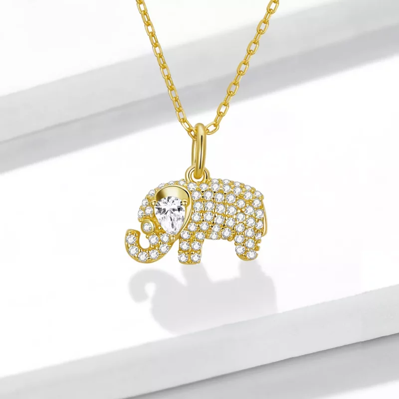 (imagen para) Collar Exquisito de Elefante al Estilo de Pandora - BSN239-B - Ver 2