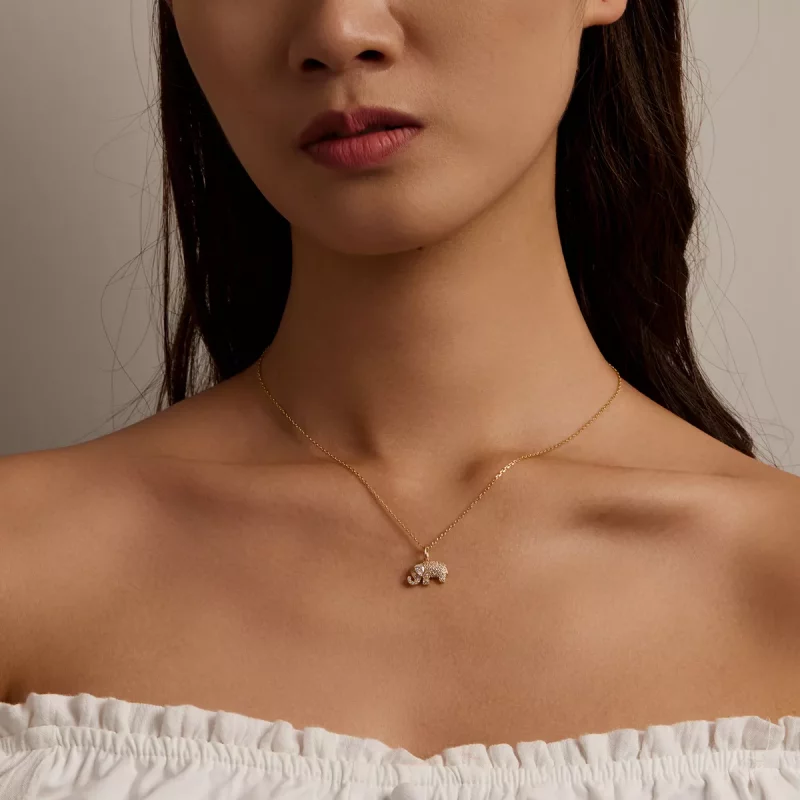(imagen para) Collar Exquisito de Elefante al Estilo de Pandora - BSN239-B - Ver 4