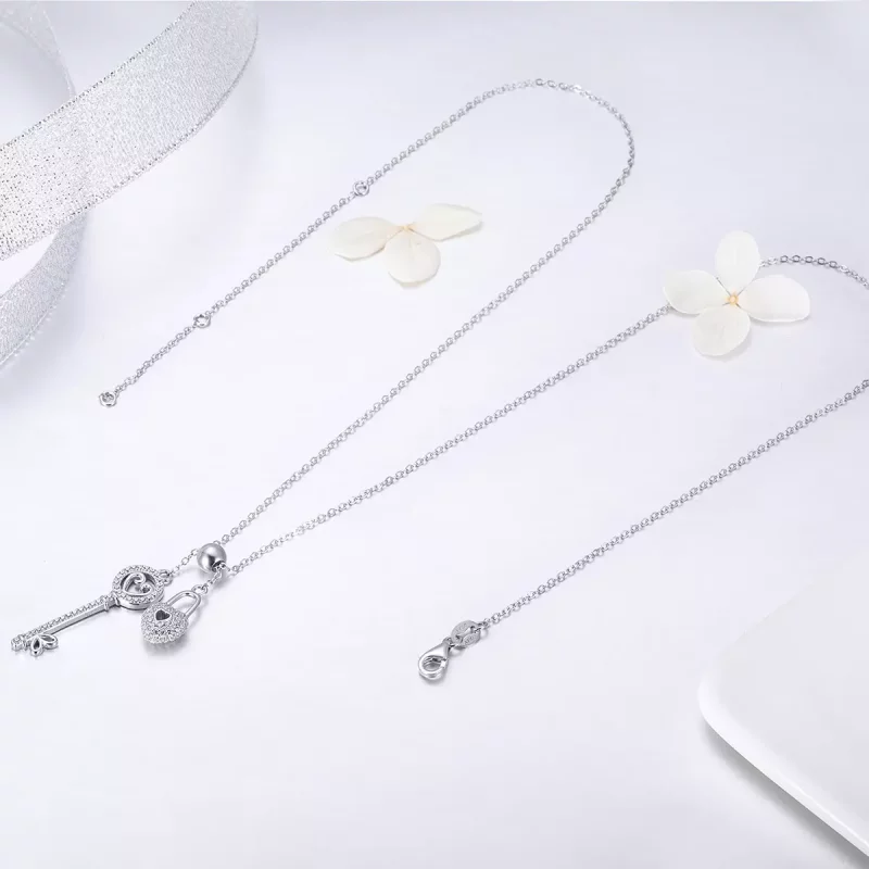 (imagen para) Collar Pandora Style de Plata con Llave del Corazón - SCN290 - Ver 5
