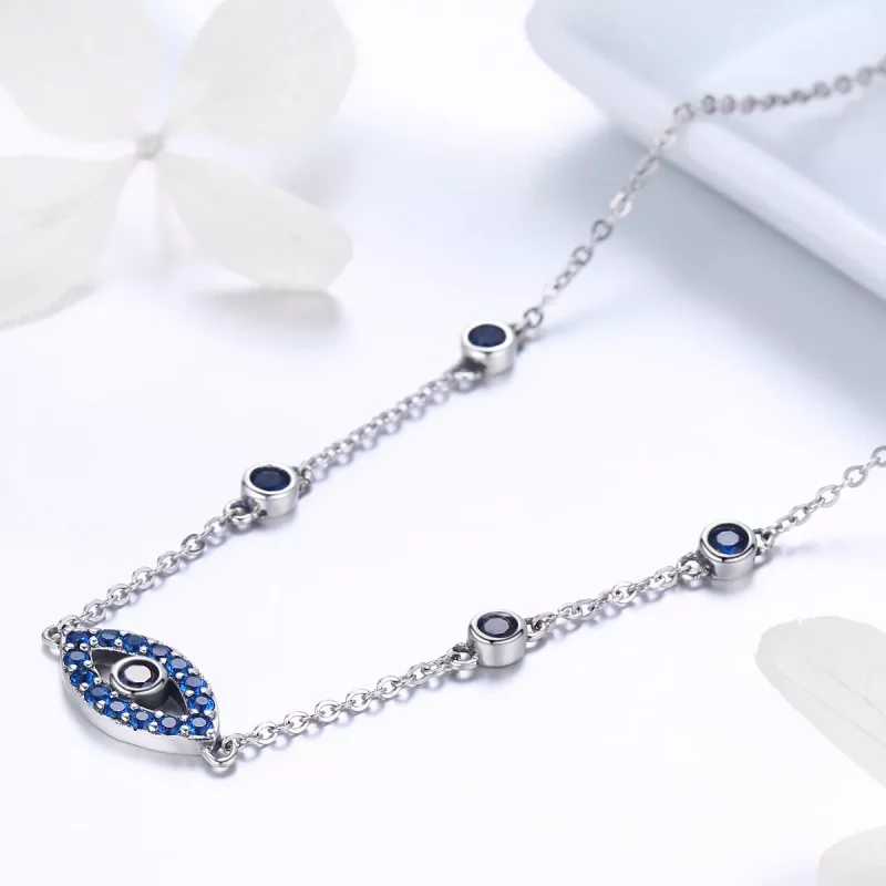 (imagen para) Collar Pandora Style Plata Ojo Mágico - SCN300 - Ver 3
