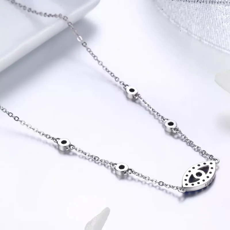 (imagen para) Collar Pandora Style Plata Ojo Mágico - SCN300 - Ver 4