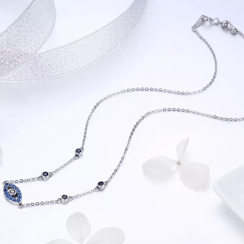 (imagen para) Collar Pandora Style Plata Ojo Mágico - SCN300 - Ver 5