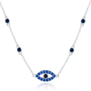 (imagen para) Collar Pandora Style Plata Ojo Mágico - SCN300
