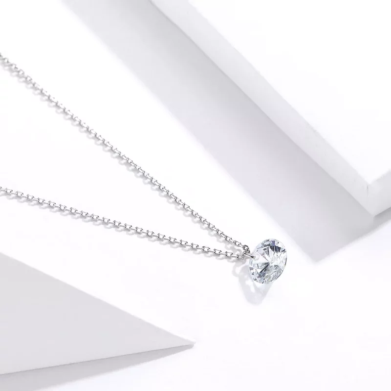 (imagen para) Collar plateado de estilo Pandora - SCN355 - Ver 2