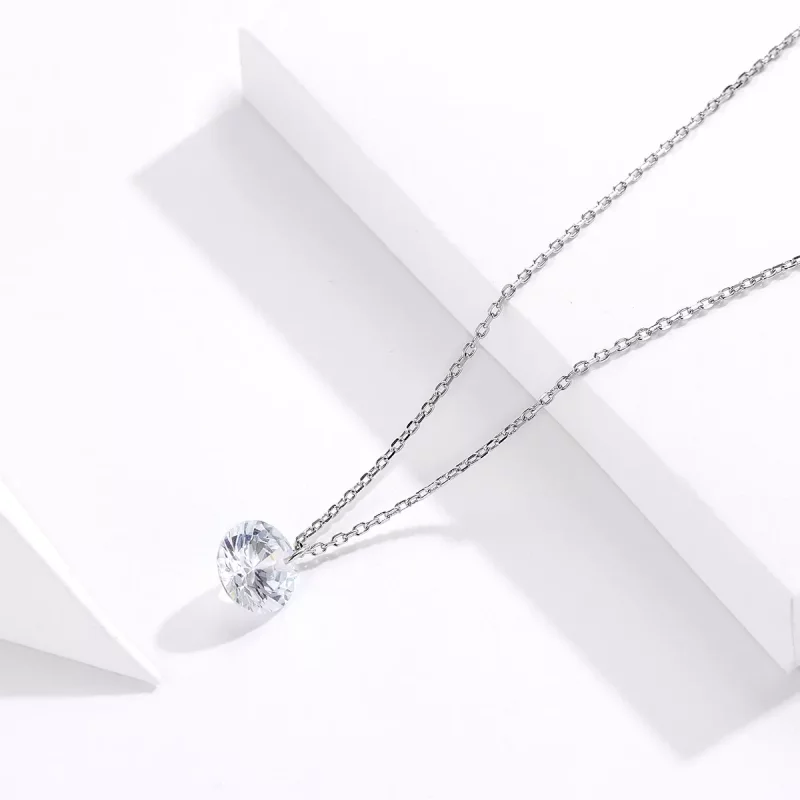 (imagen para) Collar plateado de estilo Pandora - SCN355 - Ver 4
