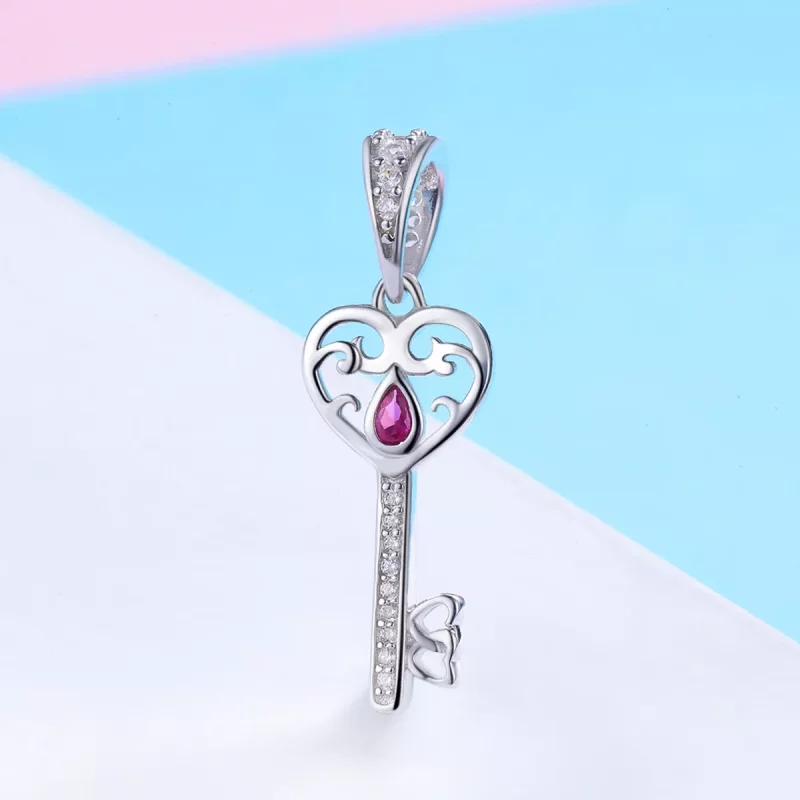 (imagen para) Estilo Pandora Plata El Llavero de la Felicidad Colgante - SCC791 - Ver 2