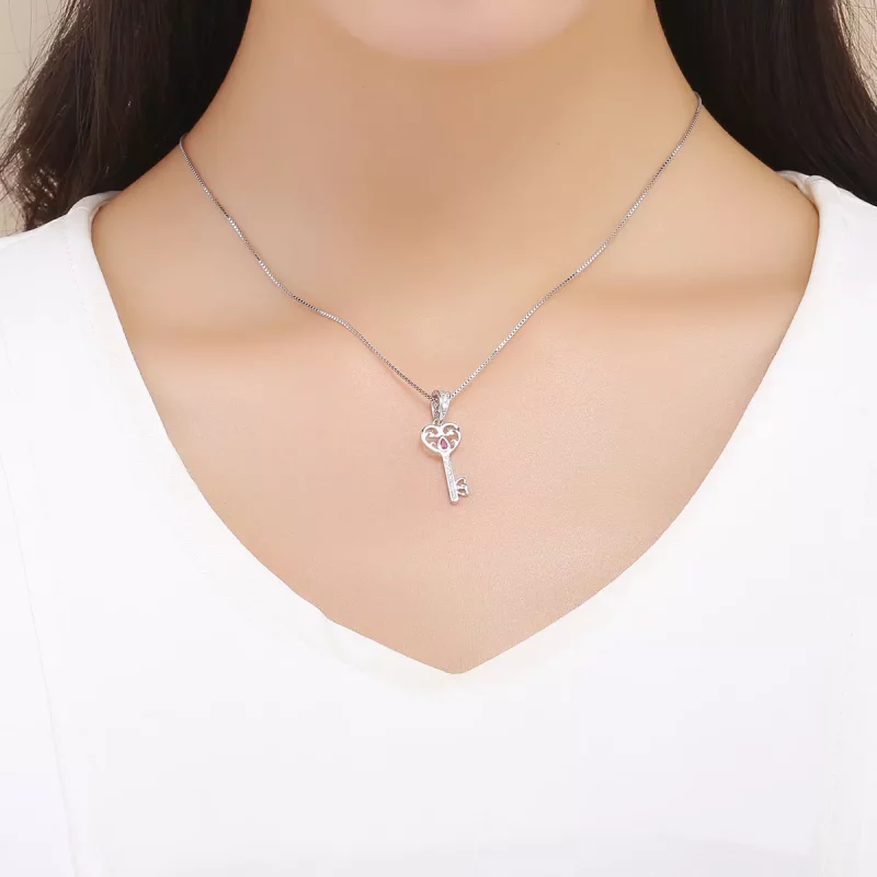 (imagen para) Estilo Pandora Plata El Llavero de la Felicidad Colgante - SCC791 - Ver 5