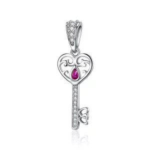 (imagen para) Estilo Pandora Plata El Llavero de la Felicidad Colgante - SCC791