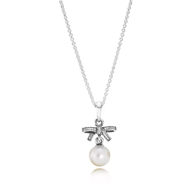 (imagen para) Bow Silver Pendant 390380P-70 Collares y colgantes