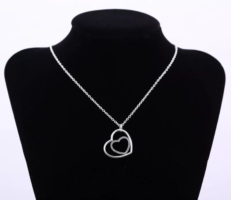 (imagen para) Cadena y colgante corazones 390364CZ-90 Collares y colgantes - Ver 2