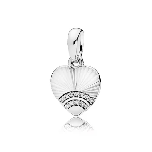 (imagen para) Colgante en plata de ley Abanico de Amor - PANDORA